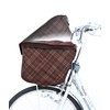 MARUTO(マルト) Thick 2-Tier Check Front Basket Cover, Check Brown 35032
