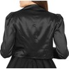 BlackButterfly Formal Satin Long Sleeve Bolero Shrug Jacket (Black, XL)