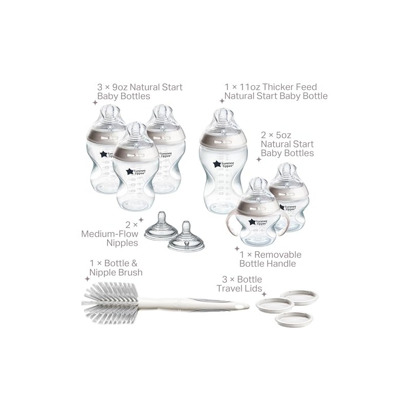 Tommee Tippee Kit Natural Start 12 Pzs Biberones 0+m Anticólico