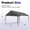 Mergrim 10' x 20' Carport Canopy Replacement Cover with Ball