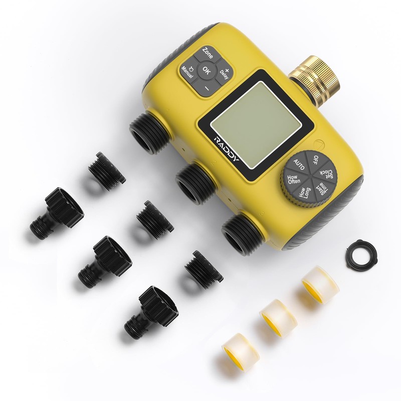 Raddy WS-8 Watering Computer 3 Outputs, Automatic Watering Timer with