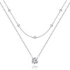 ALEXCRAFT 925 Sterling Silver Necklace for Women Lady, Hypoallergenic Sterling