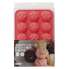 貝印 KAI マフィン型 Kai House Select プチ ローズ 15個取り DL6249