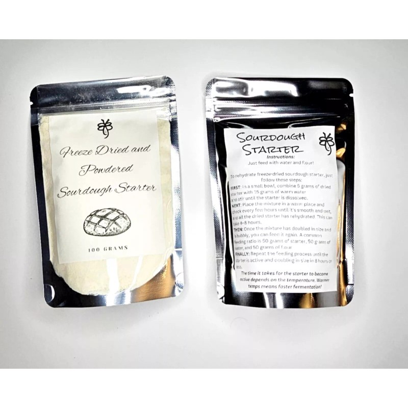 Cherished & Free SOURDOUGH STARTER, Freeze Dried, Powdered 50 grams