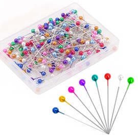 Gaaines 600pcs Multicolor Glass Sewing Pins, 38mm Straight Pins with Color Glass Ball Head, Basic Style for Fabric, Dressmaking, Garment Construction, Alteration, Repair