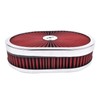 TEKKOAUTO 12" x 2'' Oval Super Flow Thru Air Cleaner