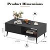 Coffee Table, 41.34" Wooden Coffee Table with Storage Cabinet, Two-Tier
