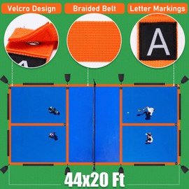 TOBWOLF Pickleball Court Marking Kit, Portable Temporary Court Line Markers