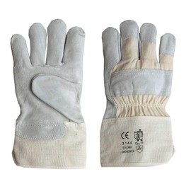 1, 5, 10, 15, 20 Pairs of Work Gloves, Leather, Men, Women, Robust Leather, Assembly Protective Gloves, EN 388, Gardening Gloves, Cowhide Split Leather, Size 10 (5).