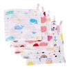 SUPVOX 5Pcs Face Towels Soft Pure Cotton Muslin Washcloths for