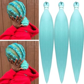 Mint Green Braiding Hair Pre stretched Braiding Hair Extensions