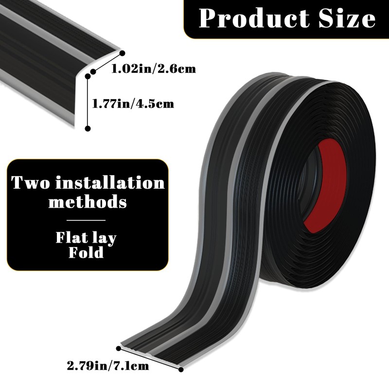 [Glow in The Dark] Stair Edge Trim Protector, Rubber Anti-Slip
