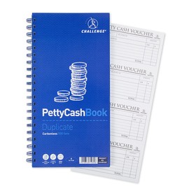 Challenge Duplicate Petty Cash Book, Carbonless, 200 Pages, 1 pack (280 x 141 mm)
