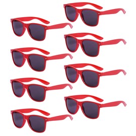 Unning 8 Pack Neon Sunglasses Bulk Retro 80s Colorful Sunglasses Set Party Favors for Adults Men and Women