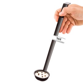 Plastic Sauce Ladle, Dressing Ladle, Buffet Ladle - Premium Plastic - Black - 13" - 1ct Box - Restaurantware