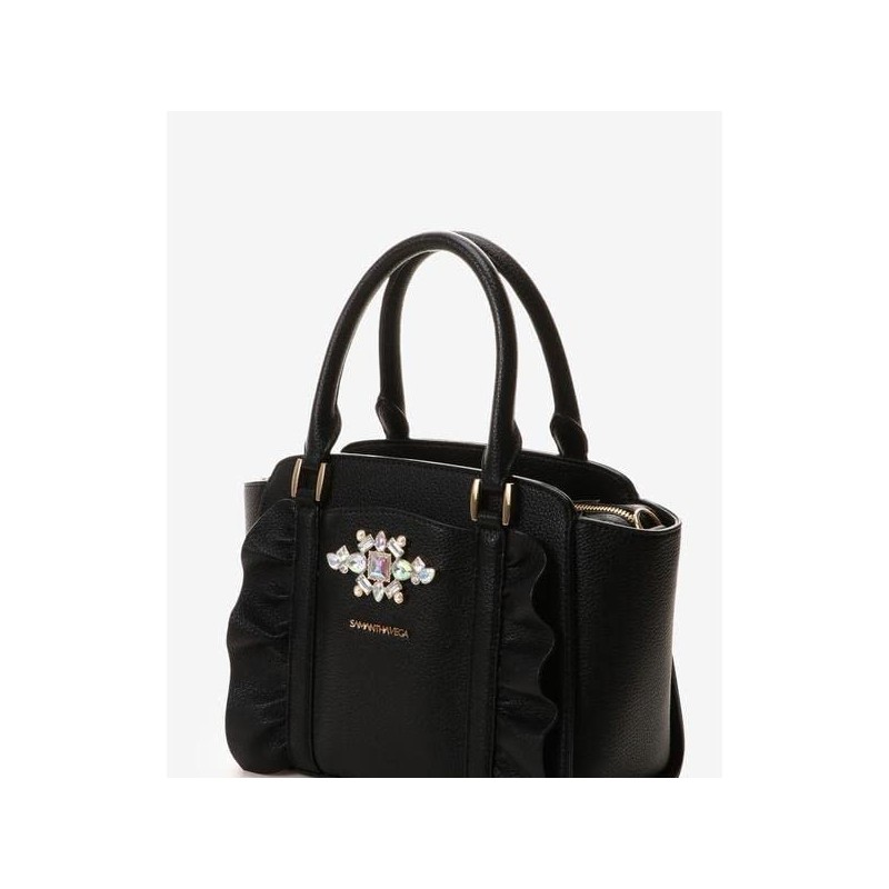 Samantha Vega Bijou Ruffle Handbag Tote Bag / Briefs, Pink