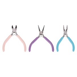 HARFINGTON 3pcs Jewelry Pliers Kits Jewelry Making Pliers Tool Needle Nose Pliers/Round Nose Pliers/Wire Cutter for Beading Tool Hobby Craft