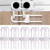 WENPENG Sliding Cabinet Locks for Babies, Baby Proofing Adjustable U-Shaped