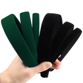DiyJibb Velvet Headbands for Women and Teens, 6PCS Non-Slip Padded Hairbands with 3 Width Options (0.6", 0.8", 1.2"), Soft Comfortable Hair Accessories for Daily Wear, Makeup, Sports, and Gifts