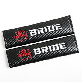 2pcs BRIDE Carbon Fiber look for Car Seat Belt Cover Pads Shoulder Cushion New