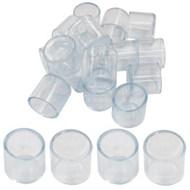 Auvotuis 20mm/0.79 Inch Silicone Chair Leg Tips, 40Pcs Rubber feet for Furniture, Clear Folding Chair Leg Caps, Chair Leg Protectors for Hardwood Floors, Anti-Slip,Anti-Scratch & No Noise