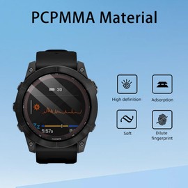 Kimiyaki 6 Pack for Garmin Fenix 7/ Fenix 7 Solar/Fenix 7 Sapphire Solar 47mm Screen Protector [Anti-shatter], 3D Full Screen Coverage Protective Film, HD Transparent, Anti Scratch, Full Coverage