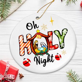 O Holy Night, Nativity Ornaments, Christian Ornaments for Christmas Tree, Baby Jesus Ornament, Religious Christmas Ornaments, Christian for Women