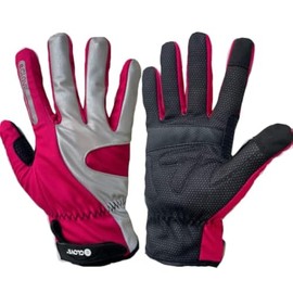 eGlove - BIKE GelPro Hi-Vis Touchscreen Cycling Gloves (Pink Hi-Vis, XXL)