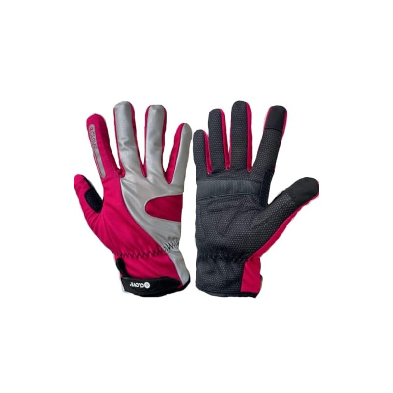 eGlove - BIKE GelPro Hi-Vis Touchscreen Cycling Gloves (Pink Hi-Vis,