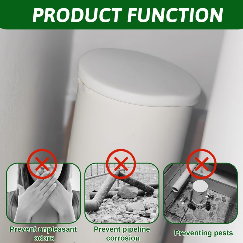 Batheidon 1 x Ventilation Pipe Cover, Diameter 100 mm, PVC
