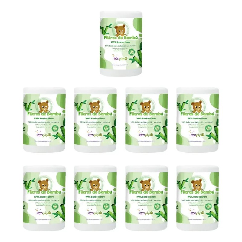 Filtro De Papel Bambú Para Pañales De Tela 9pack Cu