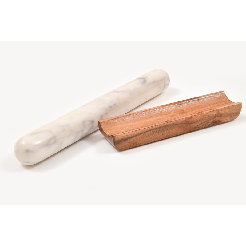 Marble Rolling Pin on Wood Base by Verve CULTURE