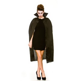 Wicked Costumes Vampire Cape with Stand Up Collar - Black