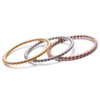 INRENG Women's Stainless Steel 1.1mm Twisted French Rope Thin Wedding