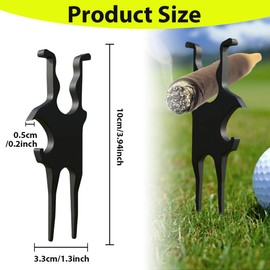 GXGM 1 Set Multifunctional Golf Tool - Suitable for Golf Lovers, Golf Course Cigar Holder, Bottle Opener, Practical and Portable, Suitable for Outdoor Activities