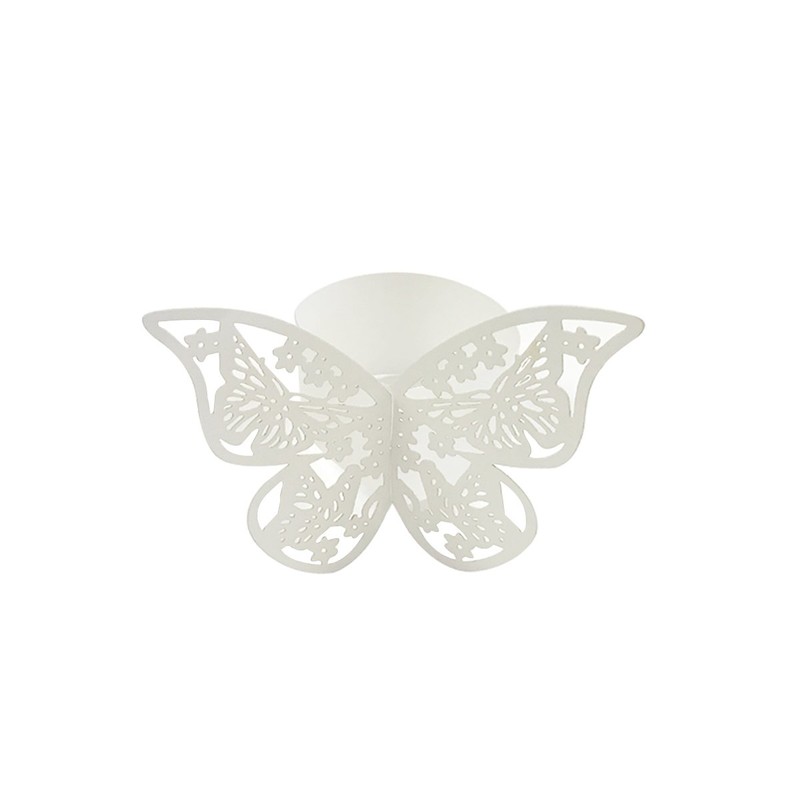 Allydrew Laser Cut Butterflies Wedding Napkin Rings (Set of 50),