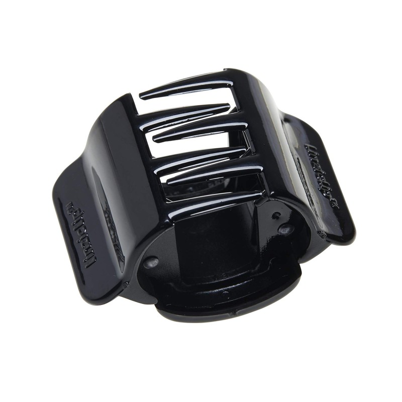 Linziclip Hair Jawclip Midi Black Solid Bundle, 2-Pack