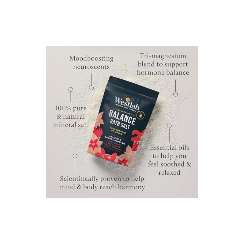 Westlab Wellbeing Balance Bath Salts 1kg Jasmine & Orange Blossom