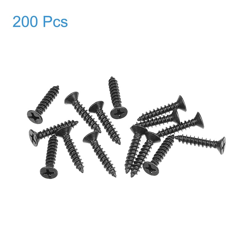 sourcing map M3.5 x 18mm Wood Screws Phillips Flat Head