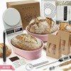 All-Inclusive 𝗣𝗥𝗘𝗠𝗜𝗨𝗠 Sourdough Starter Kit –Pink Sourdough Bread Baking Supplies