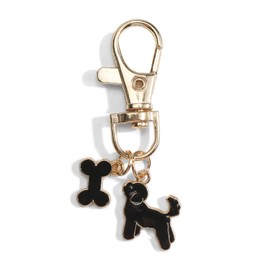 Dog Keychain, Cute Cartoon Pendant for Animal Lovers, Car Keychain, Bag Pendant for Purse Backpack Car, gold, S