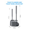 SetSail Toilet Brush and Plunger Set, 3 Pack Toilet Plungers