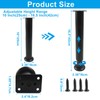Zorfeter 4Pcs Black Adjustable Height Bed Support Furniture Replacement Legs