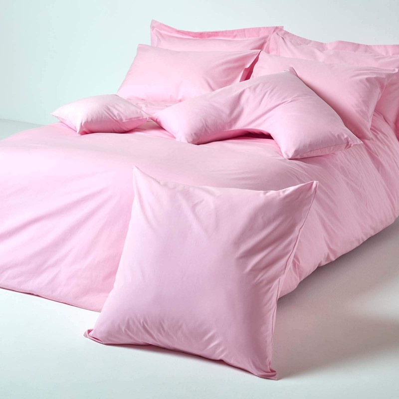 HOMESCAPES Pink Pure Egyptian Cotton V-Shape Pillowcase 200 TC 400