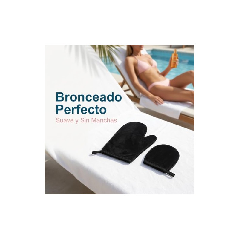 Guante Aplicador de Autobronceador y Exfoliante Corporal Reutilizable