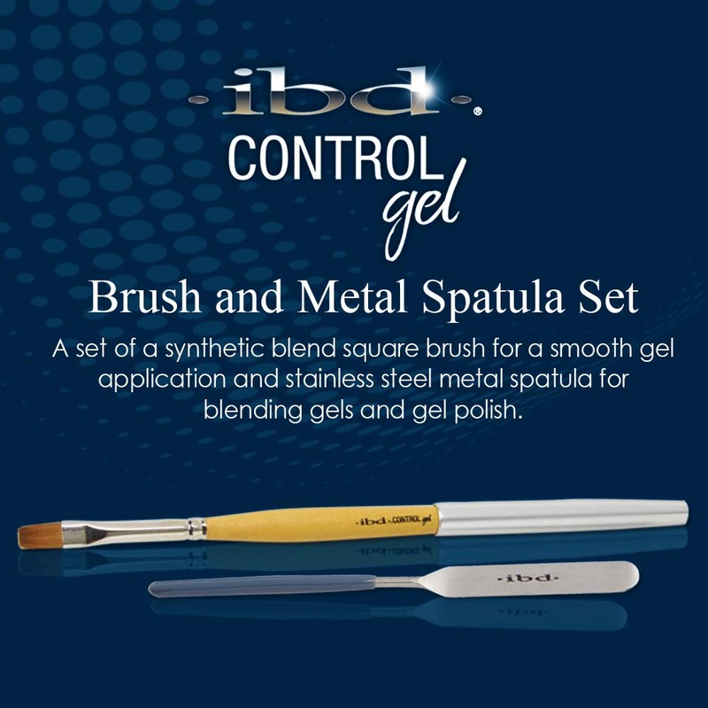 IBD Control Gel Brush and Metal Spatula Pack