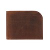 Men's Vintage Hunter Leather Curved Front Pocket Wallet, charcoal