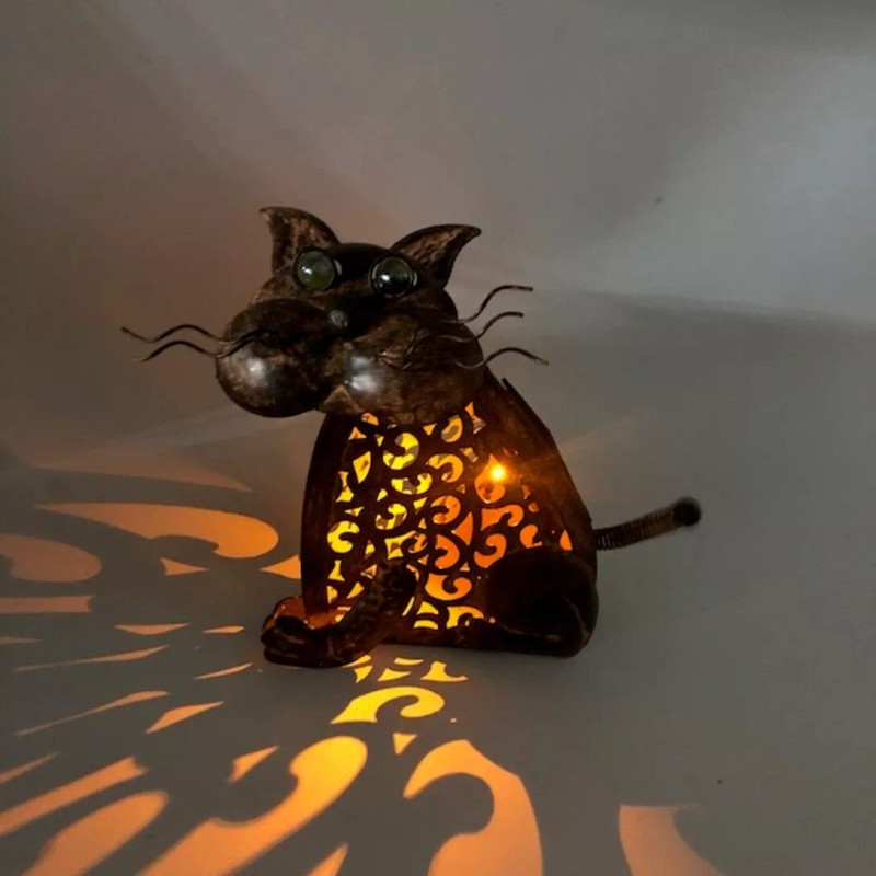 Garden Light Cat Lamp 3D Solar Garden Decorations Lights Yard