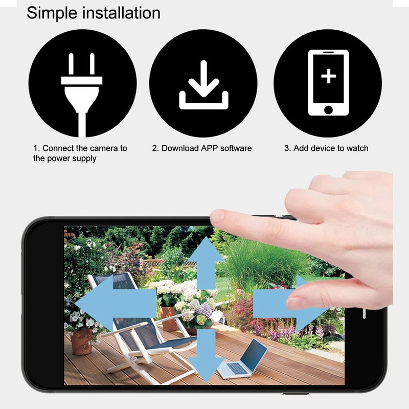 Wireless Camera 2.4G WiFi 2MP 1080P Night Vision Motion Detection