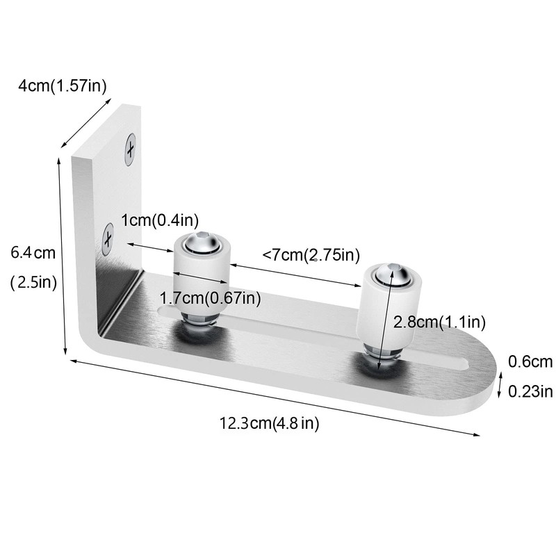 CCJH Barn Door Floor Guide Stainless Steel Adjustable Sliding Door
